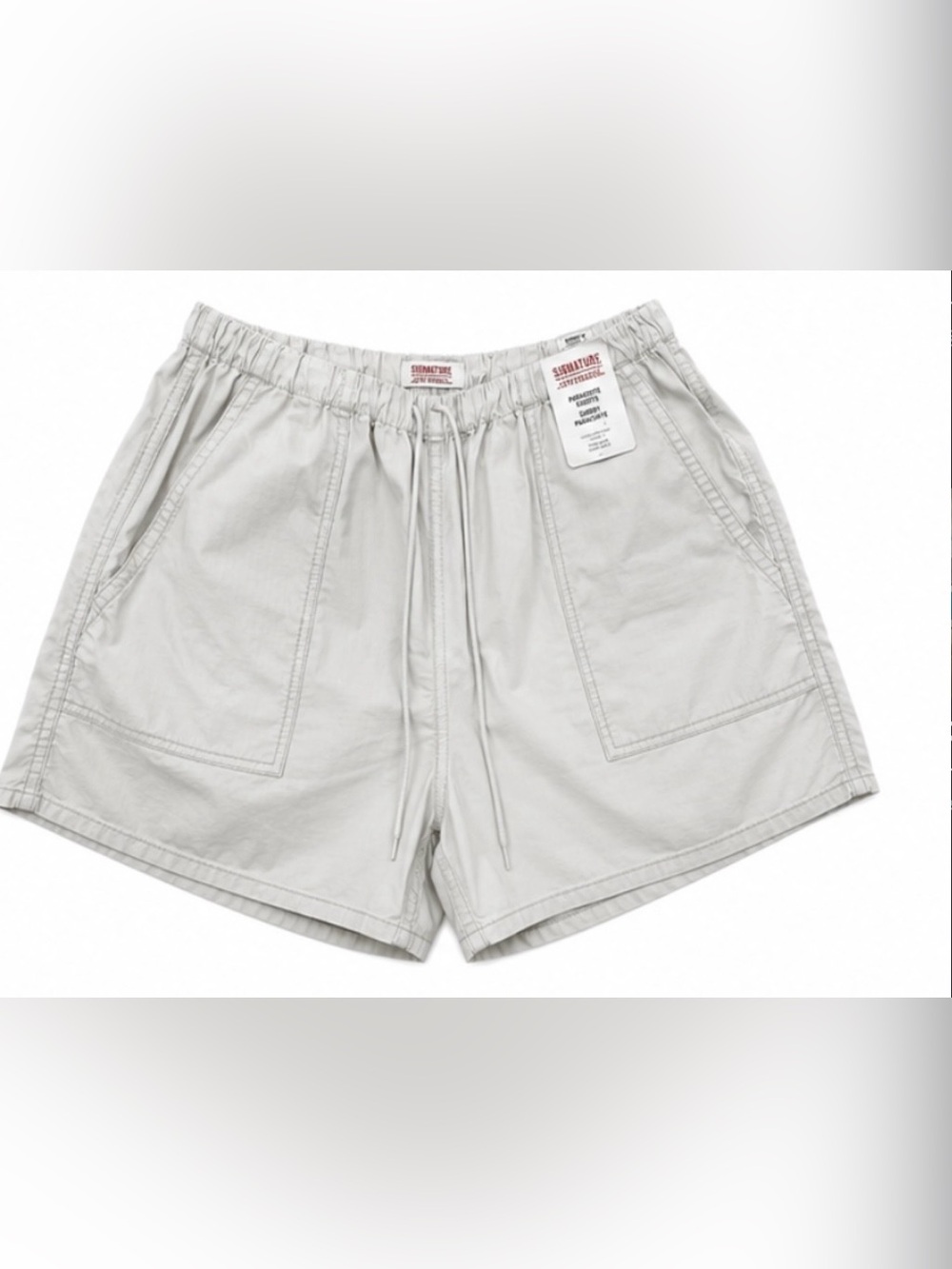 Signature by Levi Strausss Cream Ripstop Parachute Shorts Size S NWT